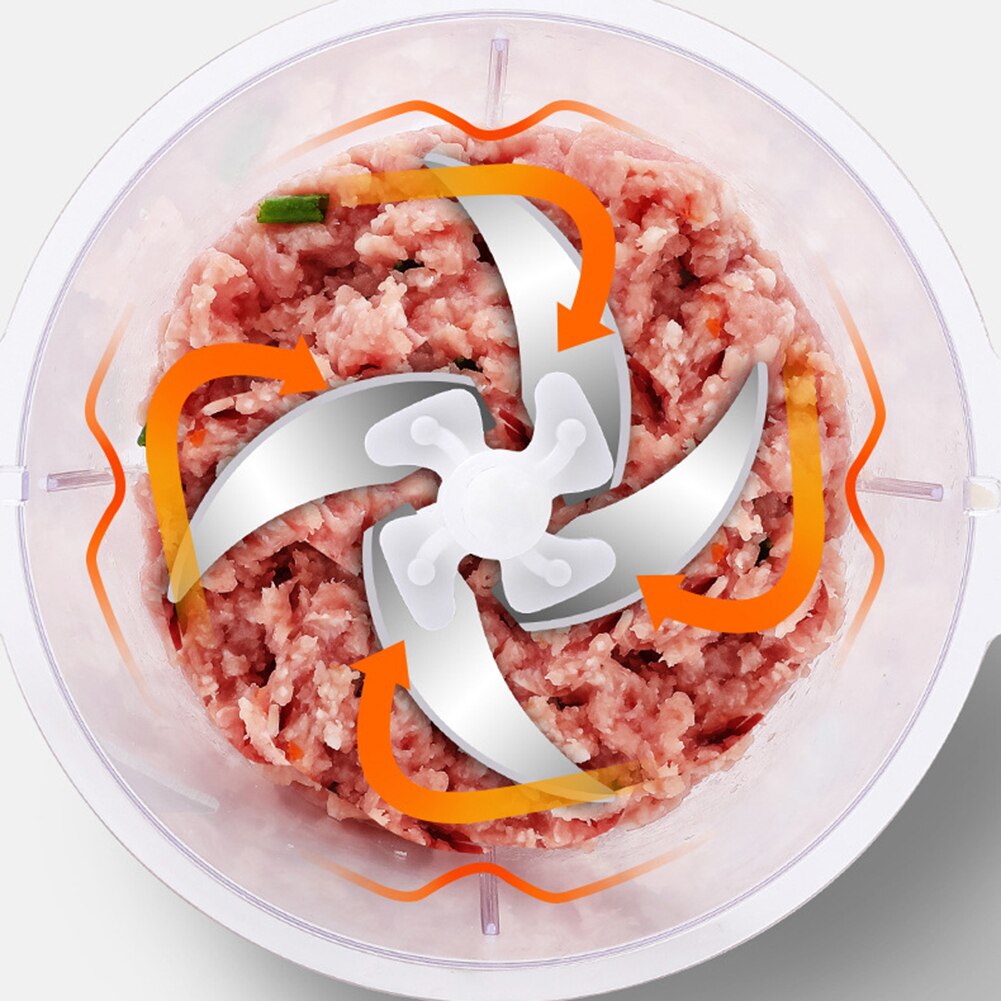 2L Electric Kitchen Chopper Multi-function Food Processor Stainless Steel Blade Fruit Vegetable Blender Mincer US/EU