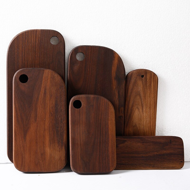 Breadboard cooking board whole wood unpainted sushi tray black walnut solid wood cutting board kitchen handmade wooden