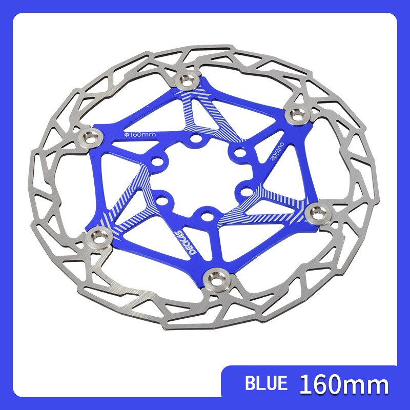 deckas Bicycle Brake Disc Bike Float Brake Disc 160mm Aluminium alloy bike rotors: BLUE