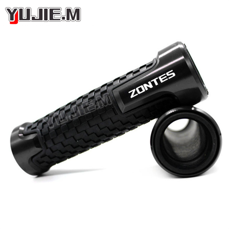 Per Zontes 310X 310T 310V 310R ZT310 accessori moto manopole CNC in alluminio maniglia tappo terminale per Zontes ZT250-s/r: Black
