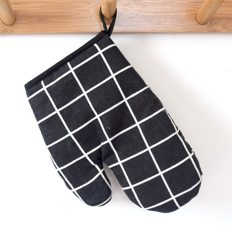 Cute Oven Mitts Heat Resistant Microwave Oven Glove Cotton Linen Baking BBQ Potholders Non-slip Oven Mitts Kitchen Cooking Tools: 1