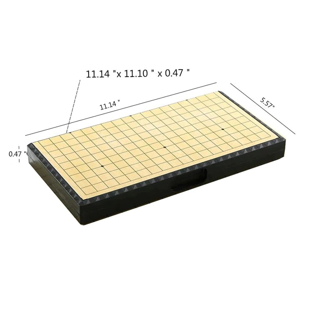 Luoyer 28cm /11 tums magnetiskt go -speluppsättningsbart bärbart bräde med plaststenar klassiskt kinesiskt strategispel