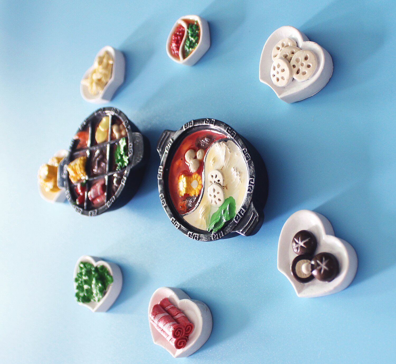 Creatie Fasion 3D Gifs Refrigerator Magnetic Sticker Simulation Chinese Food Polyresin Fridge Magnet Souvenir Message Holder