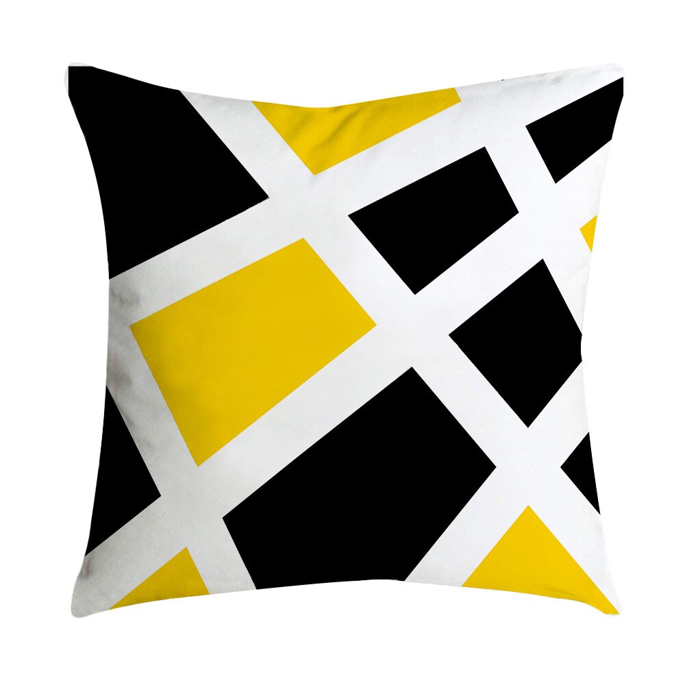Ananas Blad Geel Sofa Auto Taille Gooi Kussen Case Home Decor cojines decorativos para sofa kussen G516: E