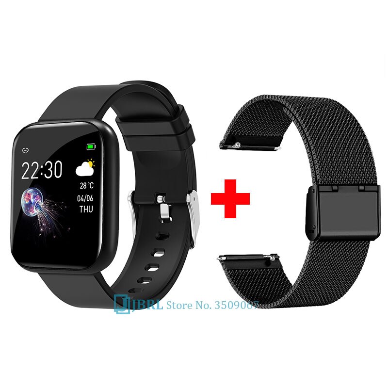 Sport Full Touch Led Watches Kids Children Analog Digital Watch Girls Boys Bluetooth Fitness Band Teen Digital Clock Android IOS: black adds steel b