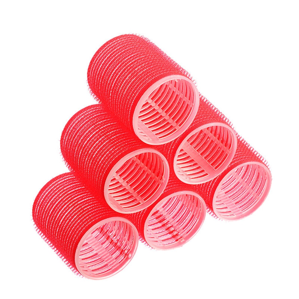 6Pcs Big Self Grip Hair Rollers Cling Any Size DIY Hair Curlers