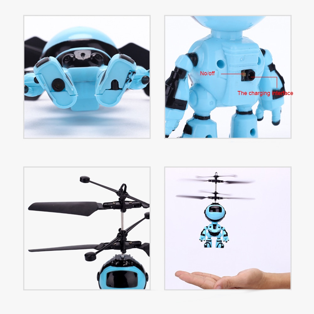 Electronic Aircraft Suspension Hand Sensing Obstacle Flying Robot Kids Toy