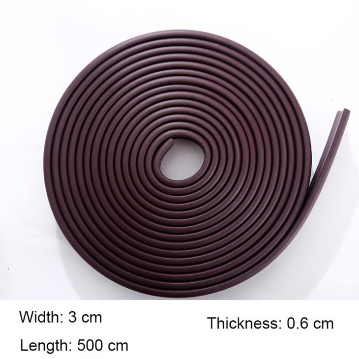 Wall Borders Line Sticker Wall Edges Sticker Flexible Self-Adhesive Foam Molding Trim Strips Edges for Corners Kitchen Window: brown