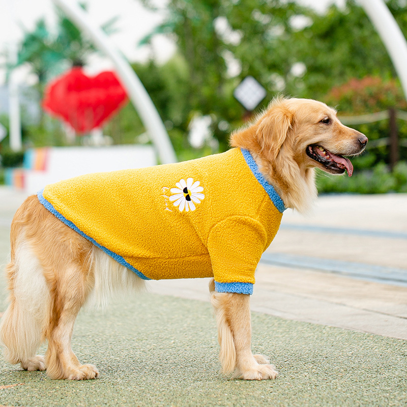Hundeklær til store hunder fleece hundegensere høst vinter kjæledyr hundepyjamas store hunder jakke golden retriever labrador kostymer: 5xl / Blå