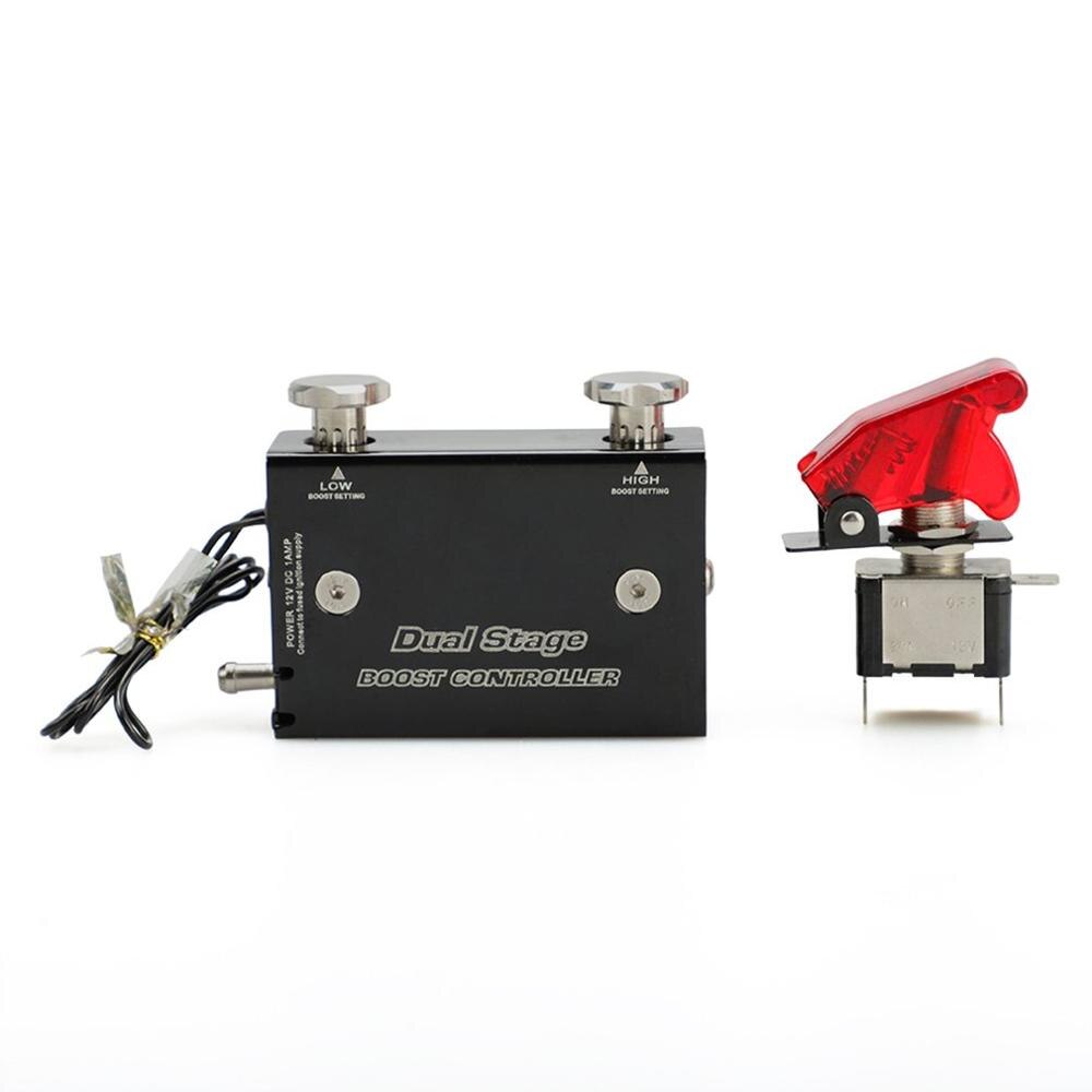 Blue Dual Stage Electronic Turbo/turbocharger Psi Boost Controller Kit/w Switch Reduce Turbo Lag Accessories