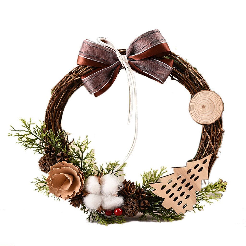 Kerstversiering Hanger Winkelcentrum Rotan Krans Deur Hanger Kerstkrans Decoraties Dorp Krans: WH