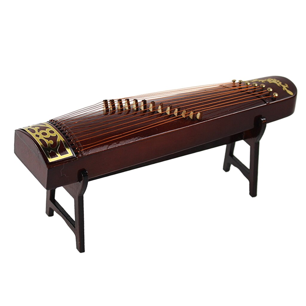 1/12 Scale Miniatures Chinese Zheng Zither Koto Model for Dollhouse Decoration