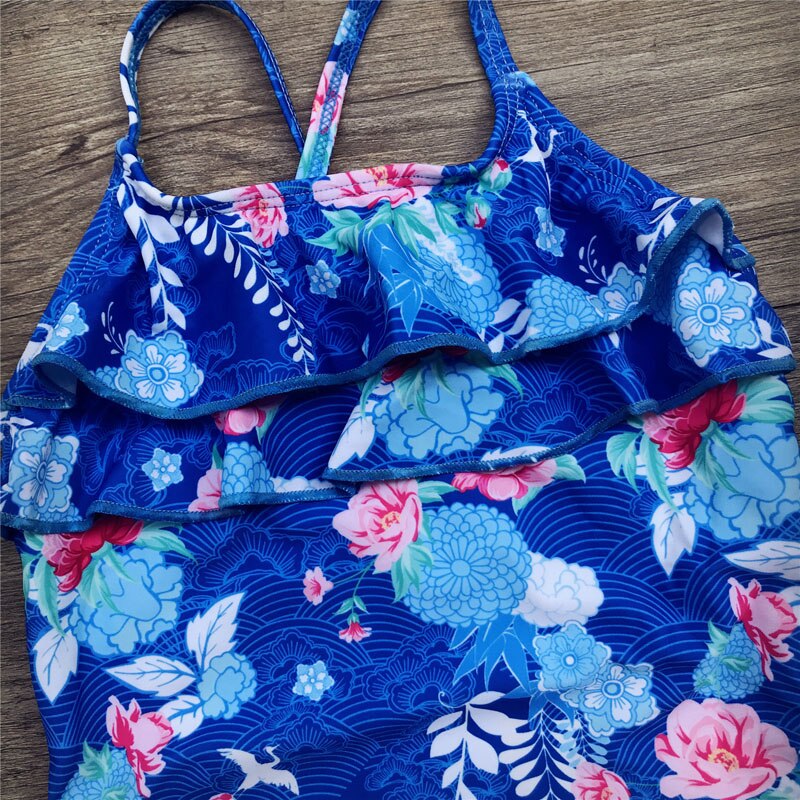 2-6 Year Girls Swimsuit One Piece Children Swimwear Print Girl Bathing Suit Sports Bodysuit Girl Swim Wear Beach Swimming Suit