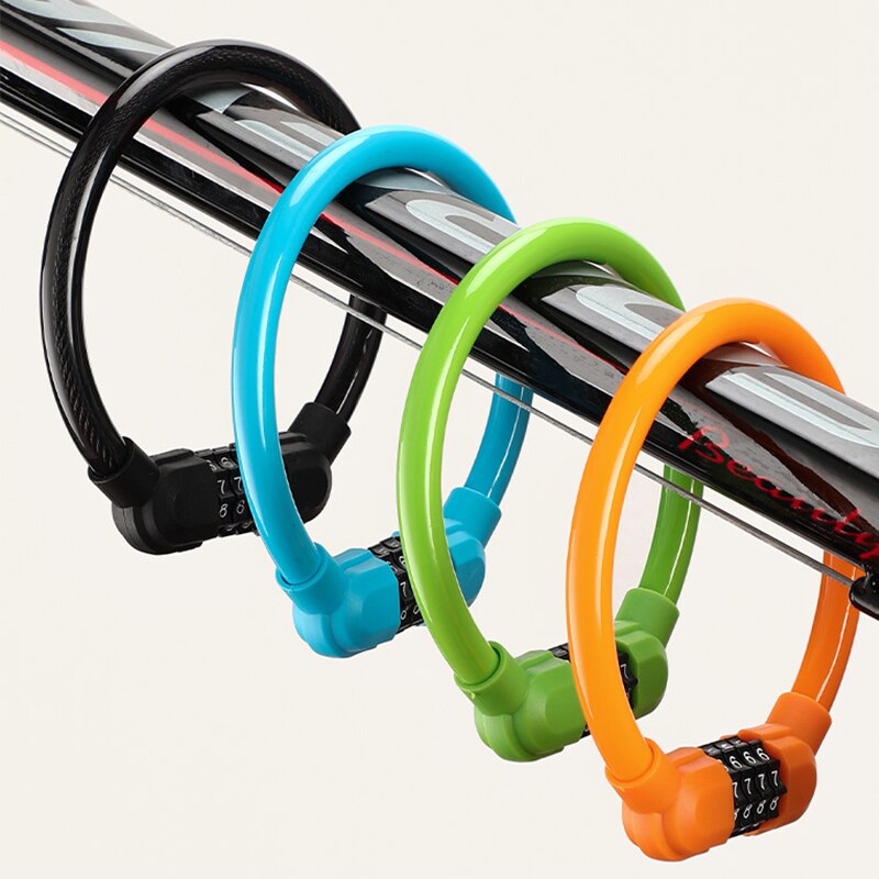 4 Colors Bike Lock 4 Digit Code Combination Bicycle Lock Bicycle Security Lock MTB Portable Anti-theft Lock
