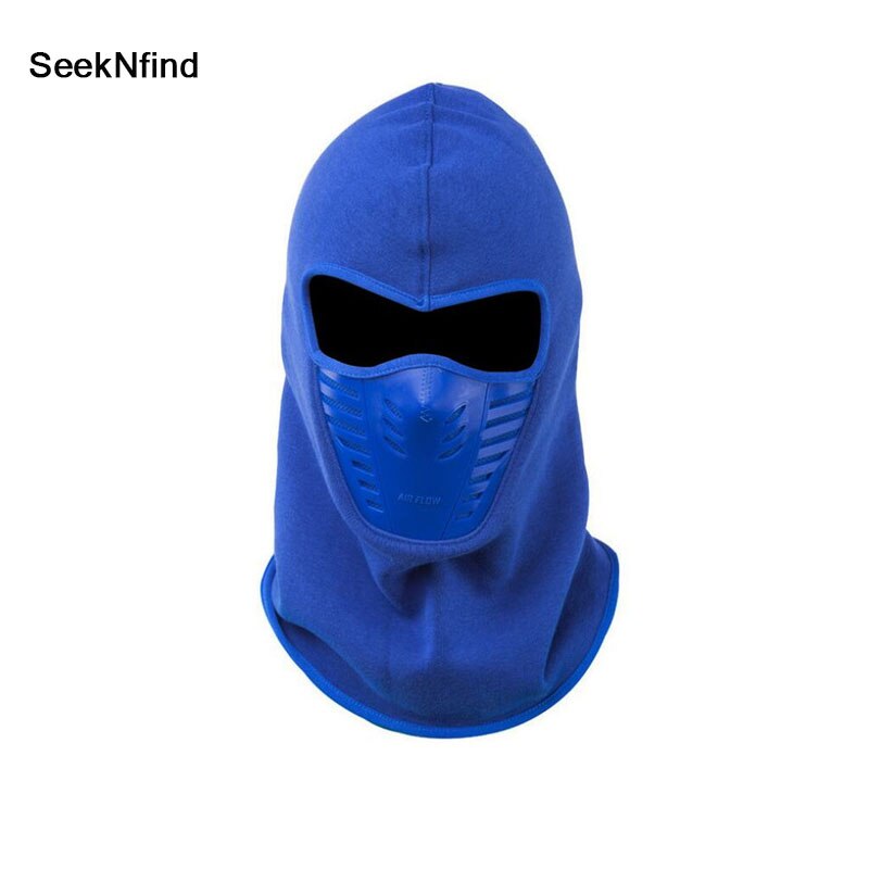 Stofdicht Fietsen Winter Fleece Warm Full Face Cover Anti-dust Winddicht Ski Mask Snowboard Hood Anti- dust Bike Sjaal: Blauw