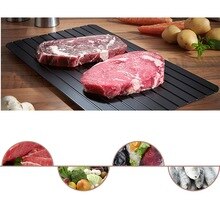 Household Aluminum Defrost Tray Thaw Frozen Food Meat Fish In Minutes Fast Thawing Plate Defrosting Tray Kitchen Tools