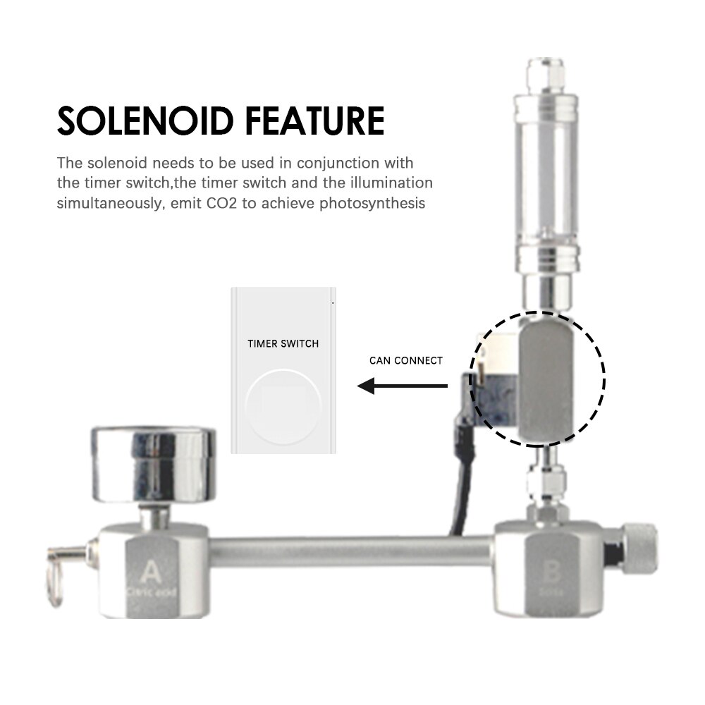 Aquarium CO2 Regulator System Kit co2 Diffuser Generator with Valve Bubble Atomizer Solenoid Fish Tank Carbon Dioxide For Plants