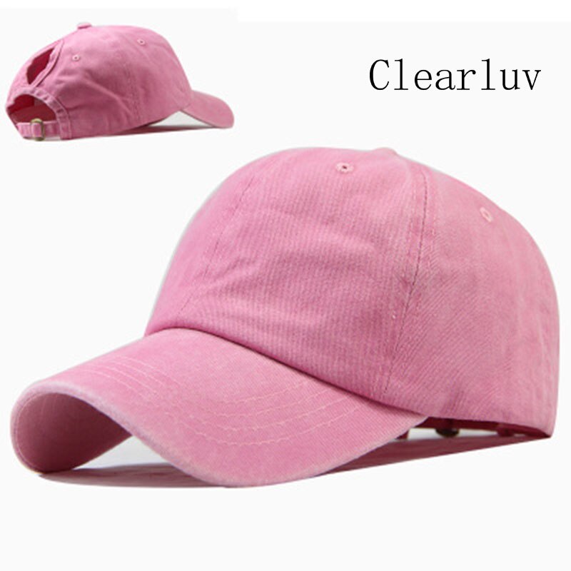 Uformell kvinne baseball lokk mannlig kvinnelig hatt vår baseball lokk til menn ensfarget retro bomull utendørs sommer nødt hatt: Rosa