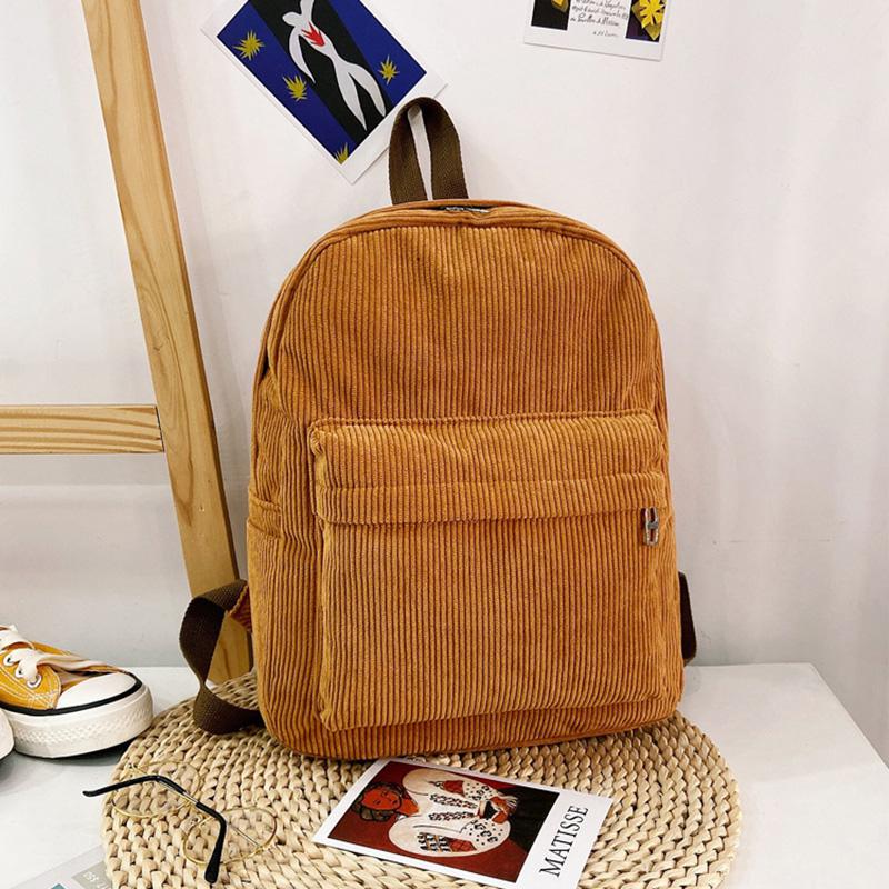 Trend Female Backpack Casual Women Backpack Small Velvet Solid Color Shoulder Bag Women Travel Mini School Bags Girl: Brown