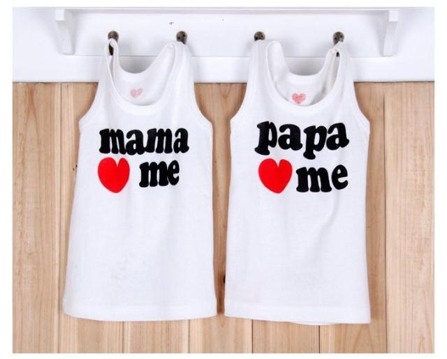 2 teile/los Baby T-Shirt Mutter Liebt Mich Baby Kostüm Baby Mädchen kleidung 100% Baumwolle knapp Baby Mädchen Spitzen Sommer Lote