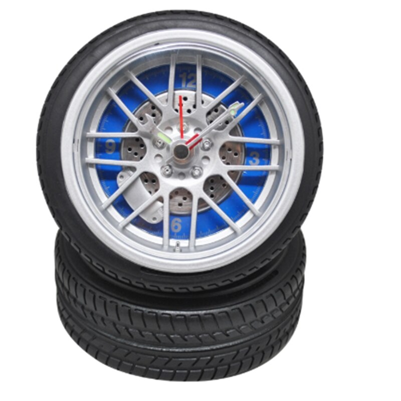 Pneumatici per auto creativi sveglia giocattolo per bambini regali orologio studenti desktop piccola sveglia decorazioni per la stanza a tema: blu