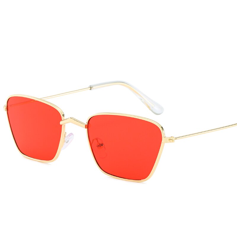 Kvinder metal vandring solbriller mænd retro små firkantede solbriller kvindelige briller stel skærme kørebrille  uv400: 12- bls 350-c4