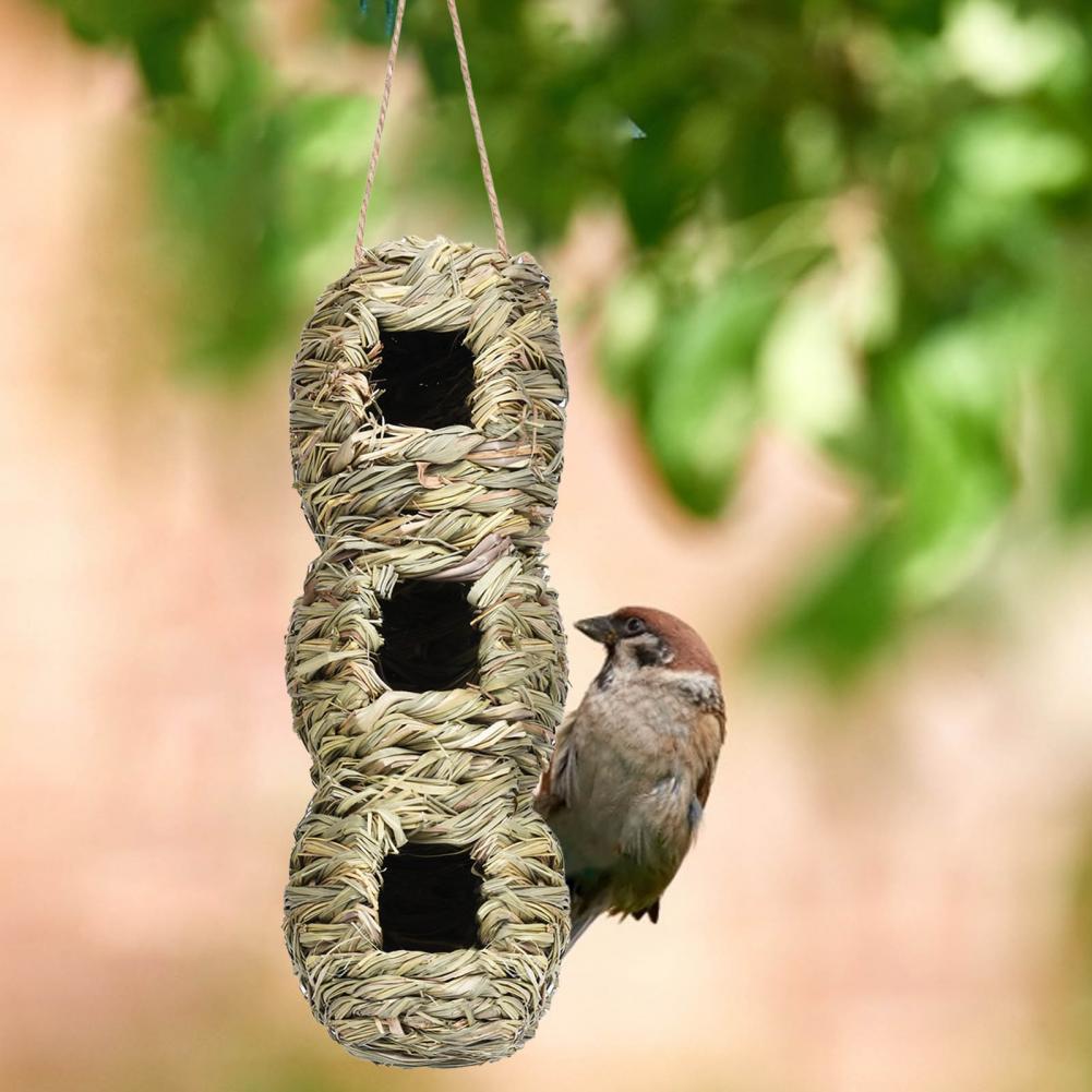 Portable Durable Comfortable Hanging Bird Nest Exquisite Hummingbird House for Home