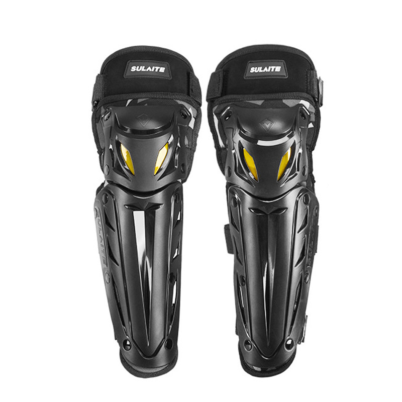 Ginocchiere per moto 4 pezzi + protezione Elow Ginocchiere per motocross resistenti all'usura Attrezzatura di protezione per moto anticaduta: Blu