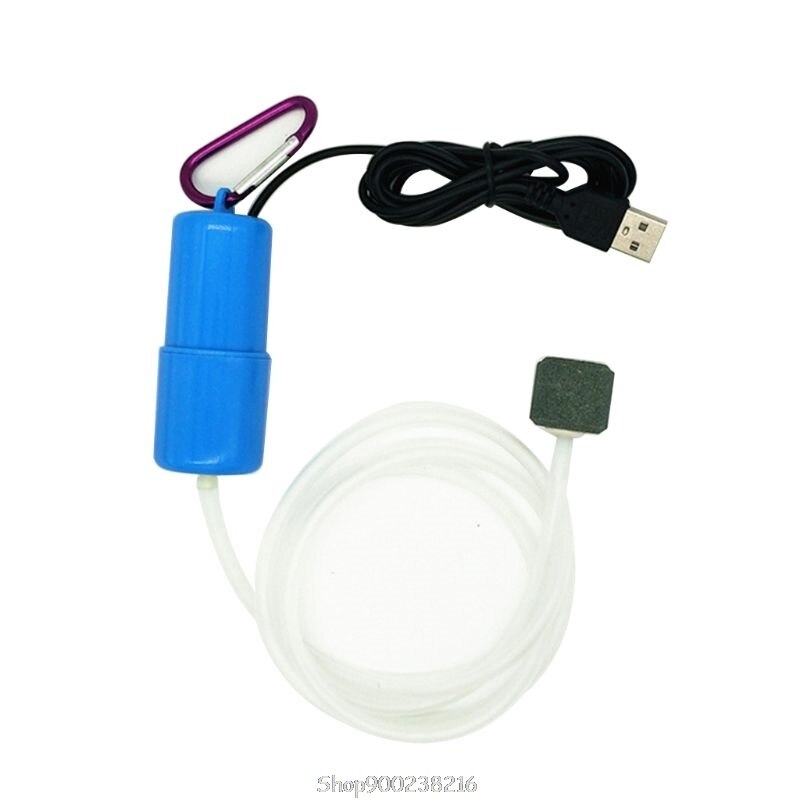 Draagbare mini usb aquarium vis tank zuurstof luchtpomp dempen energiebesparende compressor aqua terrarium accessoire 030 20: Lichtgrijs