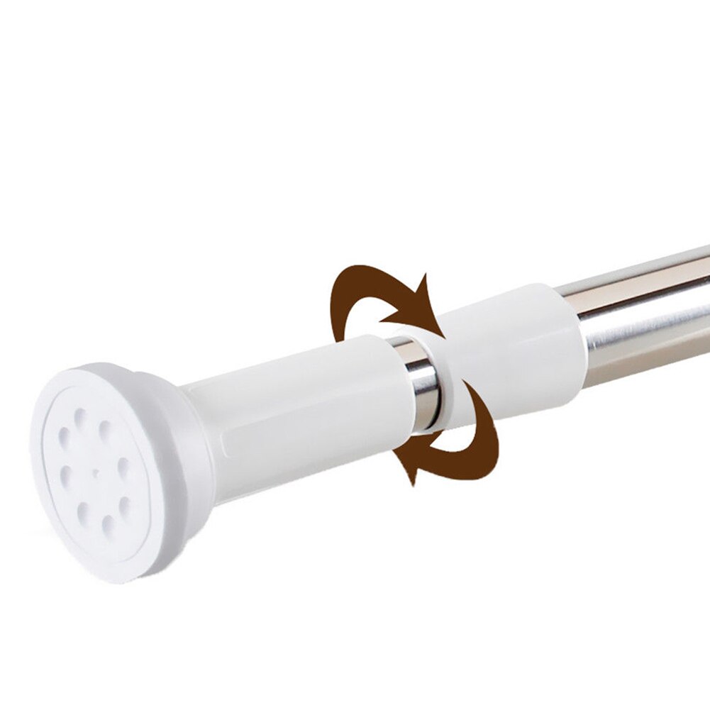 Tension Rod Curtain Shower Adjustable Rod Spring Tension Easy Installation MYDING: 70-120CM