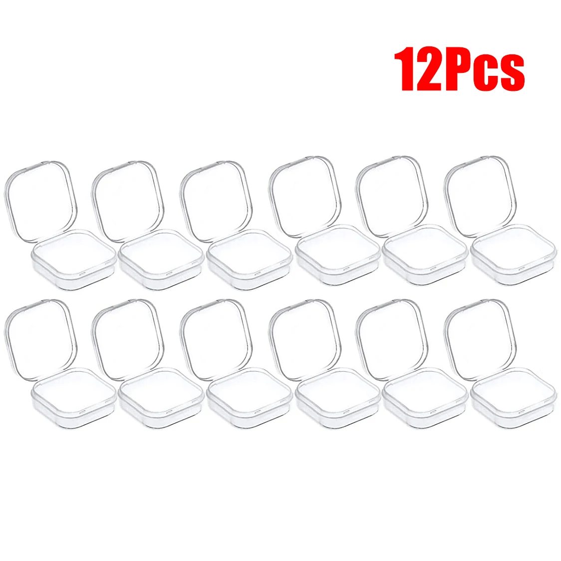 36 Stuks Clear Plastic Containers Transparante Kralen Opslag Containers Doos Sieraden Opbergdoos Case Kleine Items Kralen Sieraden: Black