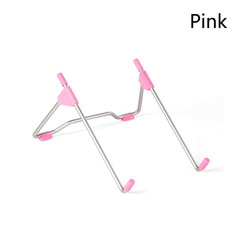 Foldable Adjustable Laptop Stand Office Desk Notebook Tablet Bracket Heat Reduction Holder Mount Aluminum Alloy Cooling Support: Pink