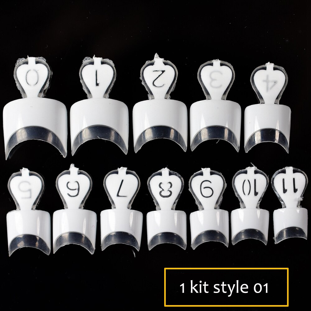 24 stk/sæt 12 størrelse hvide franske neglespidser smukke nemme damer klare franske negle diy tip manicure tilbehør: 1 sæt