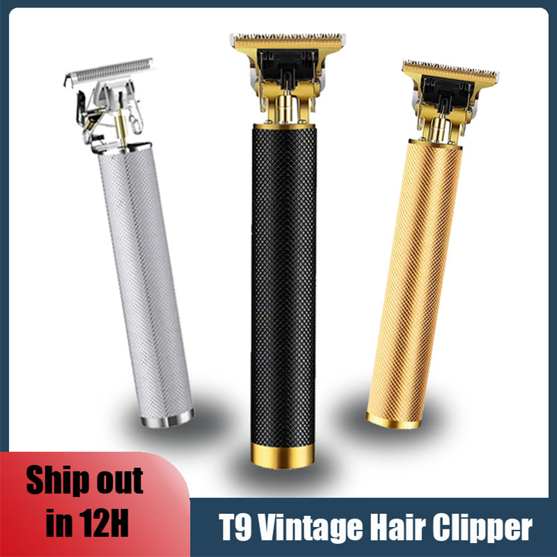Elektrische haarsnijmachine Vintage T9 Clipper Haar Oplaadbare Man Scheerapparaat Trimmer Voor Heren Kapper Professionele
