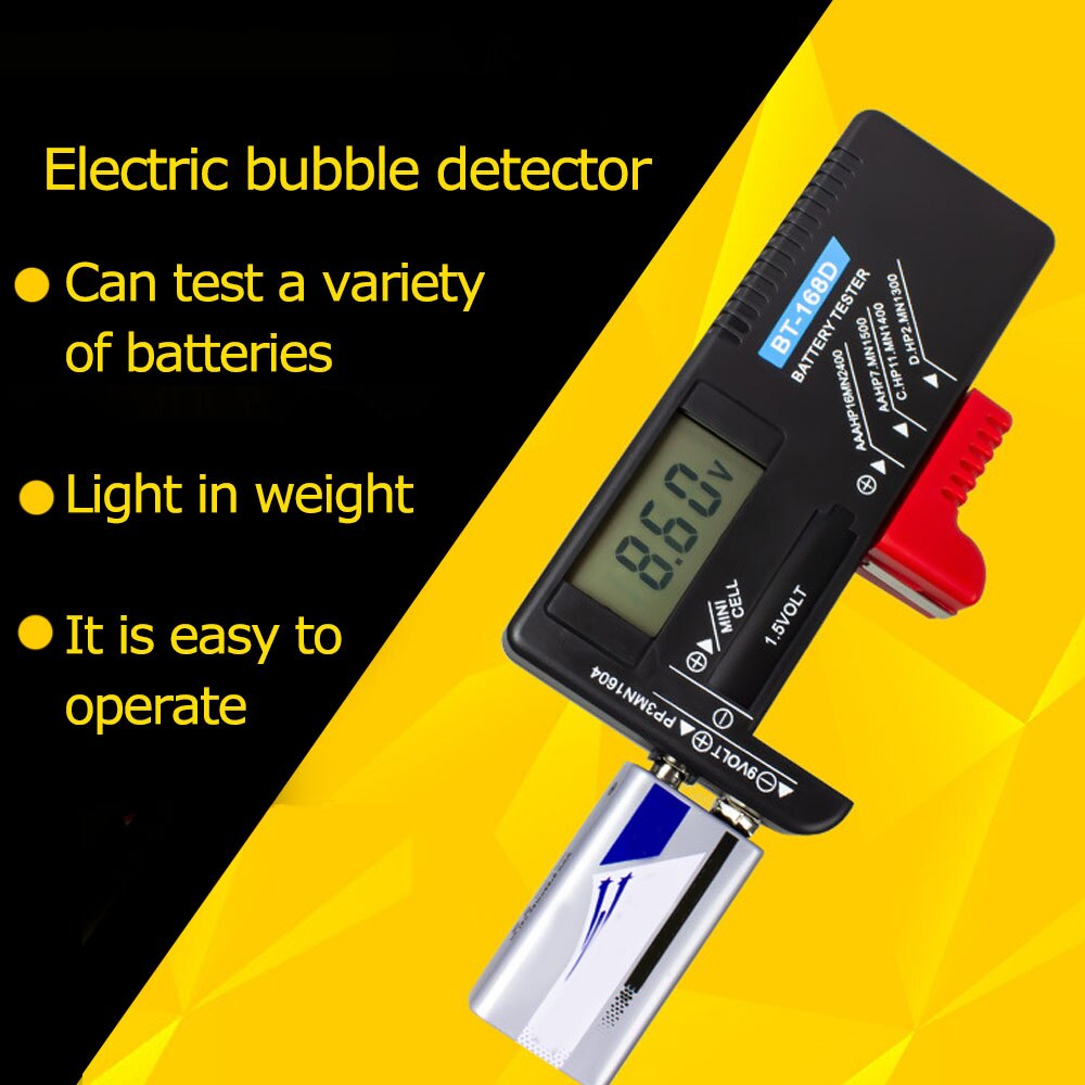 Digital batteri tester batteri kapacitans diagnostisk værktøj lcd display check aaa aa knapcelle universal tester