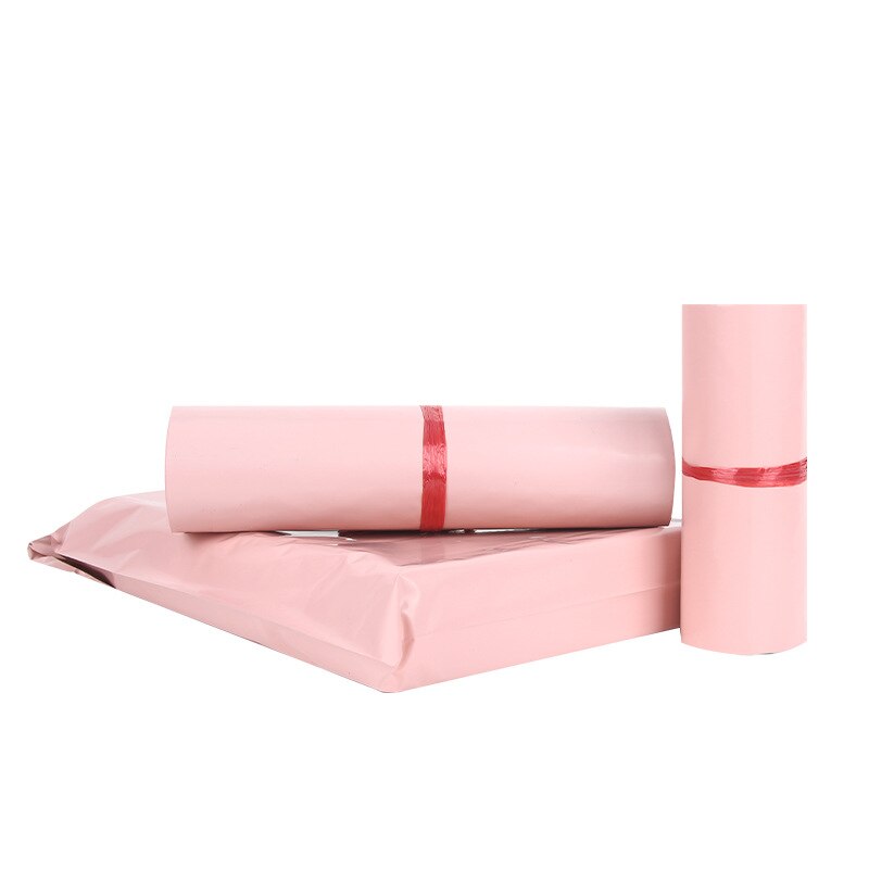 50Pcs/Lot Pink Envelope Storage Bags PE Plastic Courier Bag Waterproof Self Adhesive Seal Pouch Mailing Bags