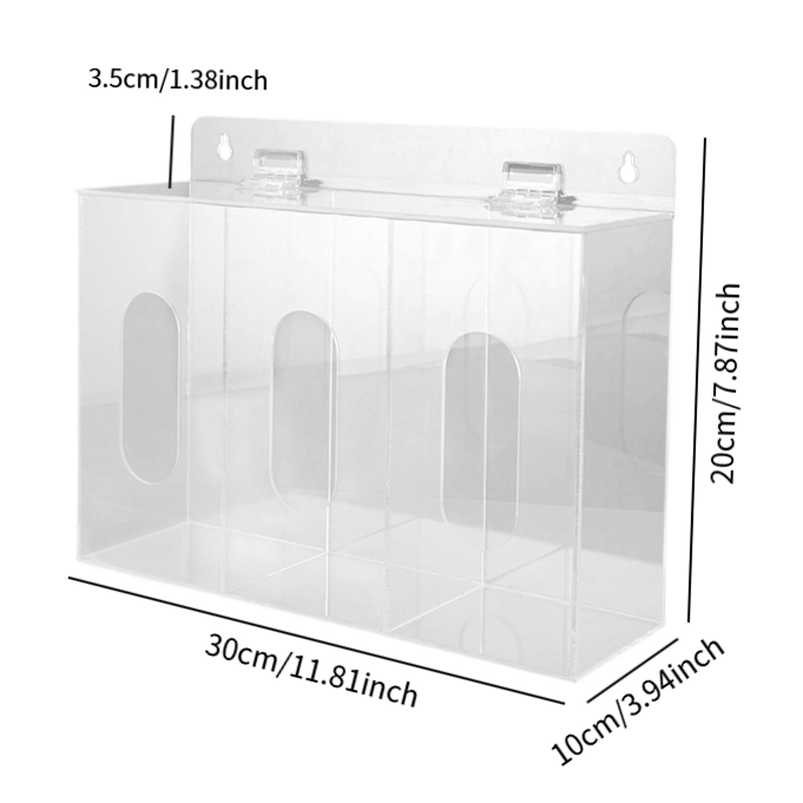 Akryl engangshanske dispenserboks organizer dispenser veggmontering eller bord gjennomsiktig for hansker: Rød