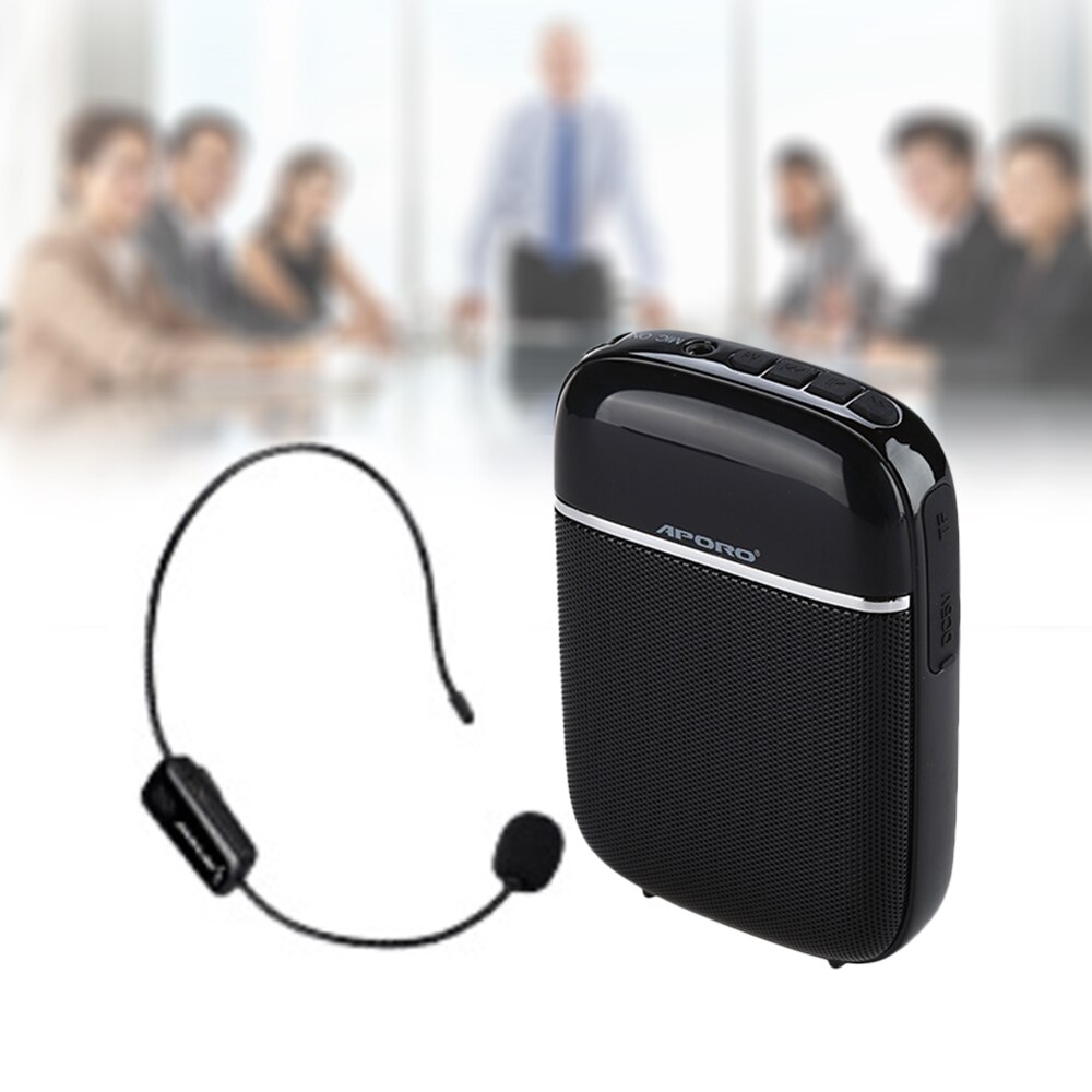 Aporo T2 Portable Voice amplifier with Wireless Microphone Bluetooth HIFI Amplifier/speaker MINI Loudspeaker For teachers class