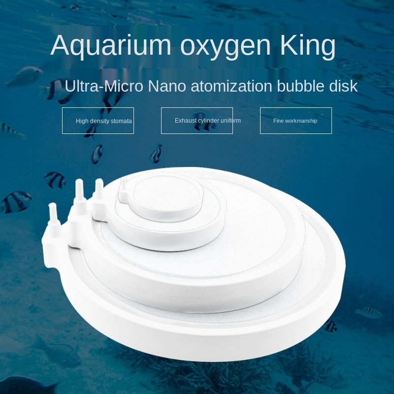 Fish Tank Low Pressure Nano Bubble Disc Oxygen Booster Air Stone Oxygen Stone Atomizing Gas Disc Aquarium Aeration Accessories