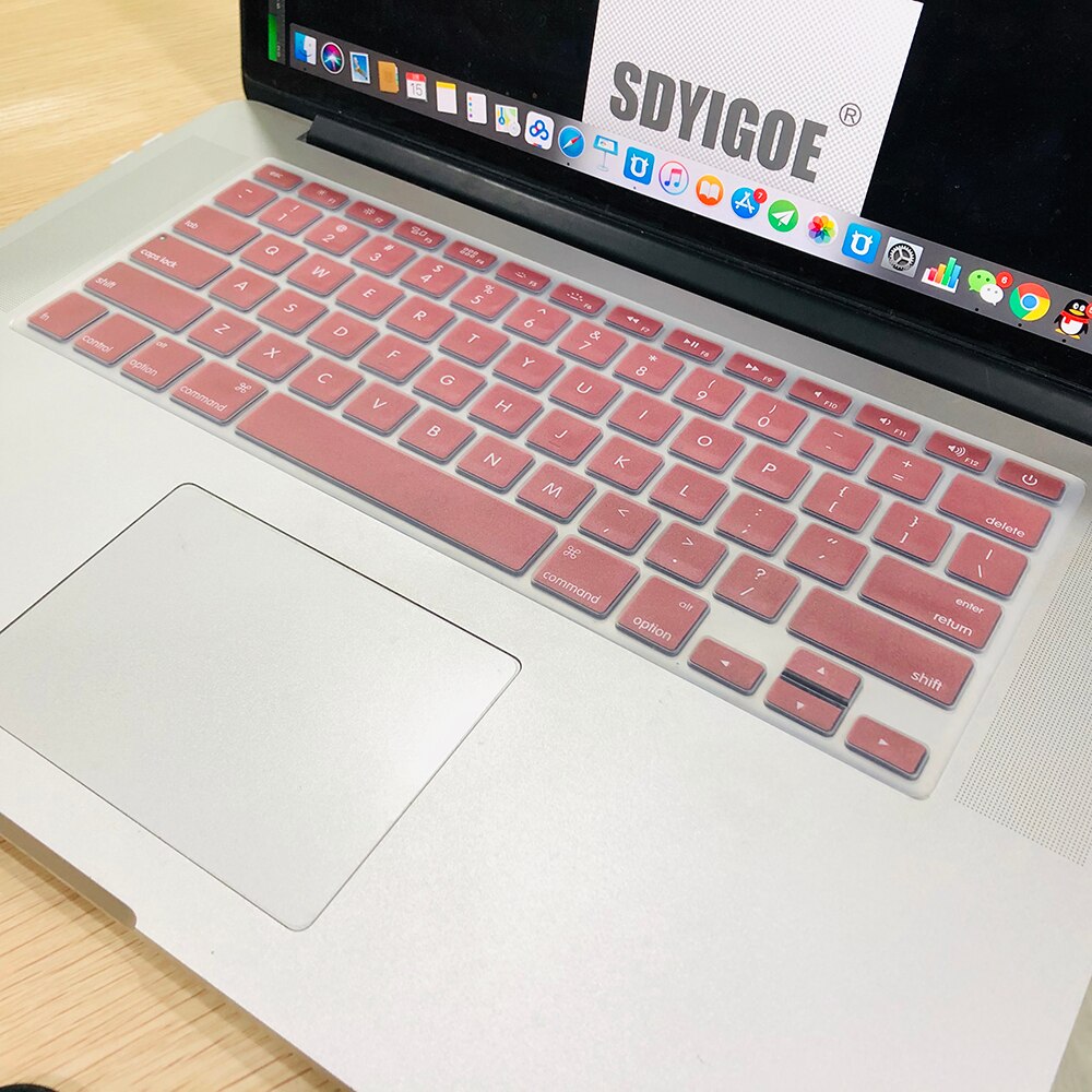 Klawiatura laptopa kij z nami krzemu dla macbook Air13 retina15 13 cal A1369 A1502 A1286 A1398 osłona klawiatury kolor folii ochronnej
