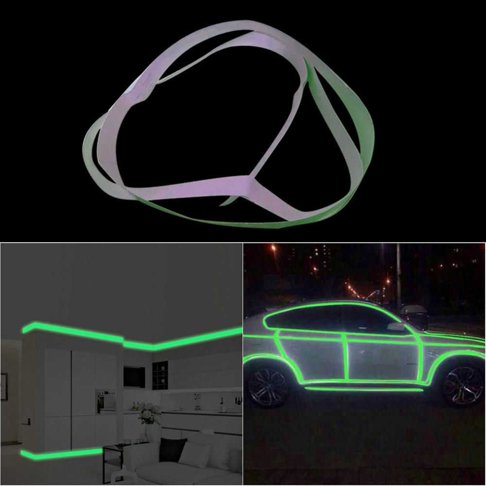 Luminous Toy Wall Sticker Exit Passageway Warning Fluorescent Stripe Sticker Home Decoration 100CM