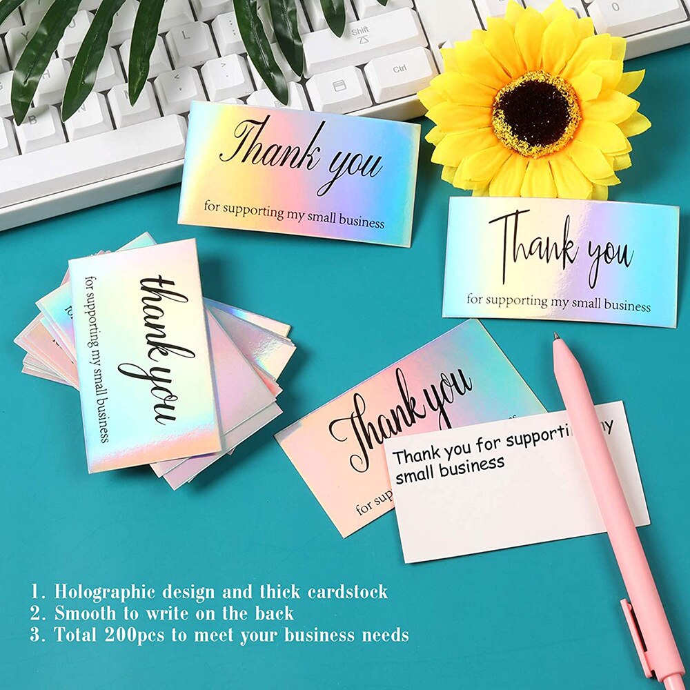 Thank You for Your Order Business Cards Shopping Purchase Thanks Greeting Cards Appreciation Card for Small Business 5*9cm