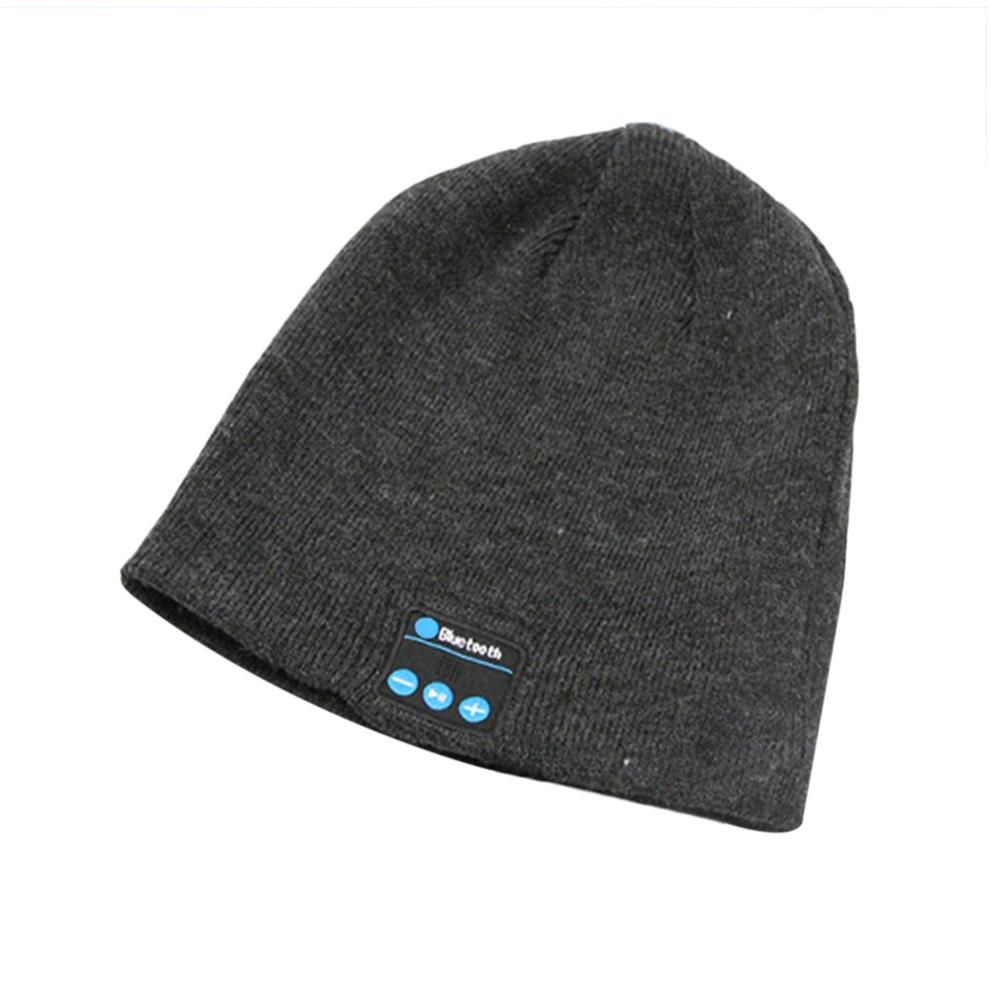 Fone de ouvido bluetooth música chapéu inverno sem fio fone de ouvido com microfone esporte chapéu para xiaomi telefone portátil