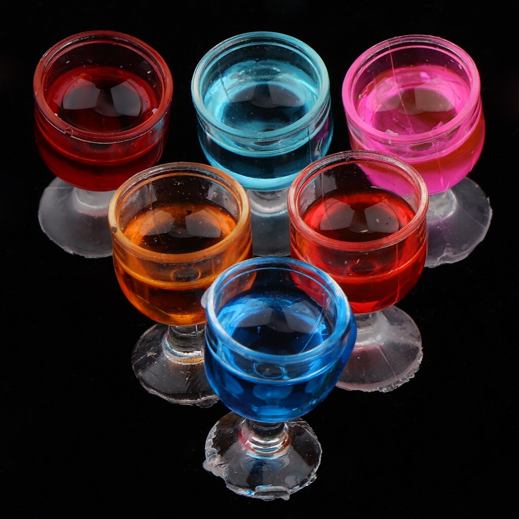 6 Pieces Miniatuur Cocktail Bril Party Keuken Drankjes Bar Items Voor 1/12