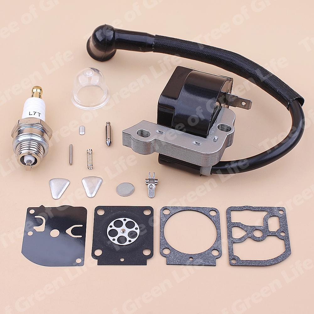 Ignition Coil Spark Plug For Stihl FS38 FS55 HS45 Carburetor Repair Kit Trimmer 4140 400 1300