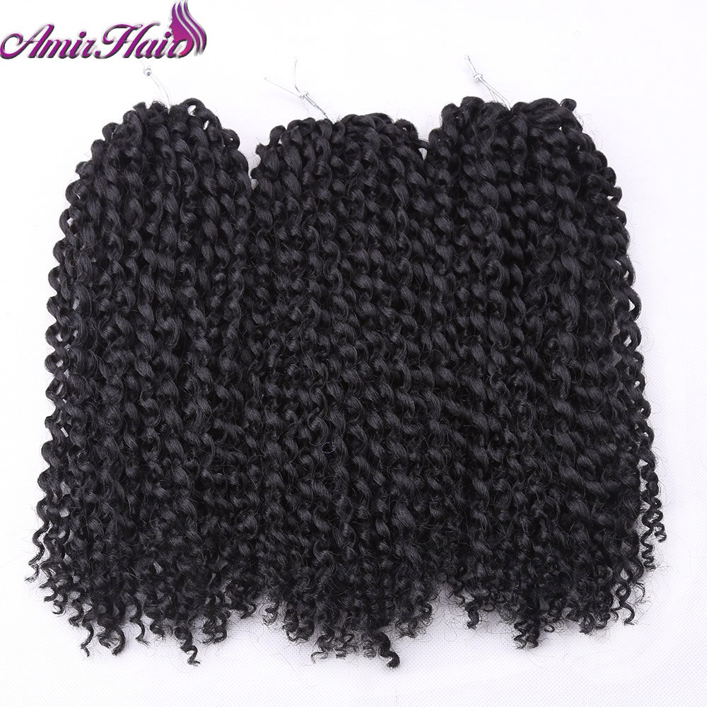 Amir12inch Marley bob Braids Ombre red purple blue Crochet Braiding Hair 3Pack/Lot Synthetic Curly Hair Extensions for Women