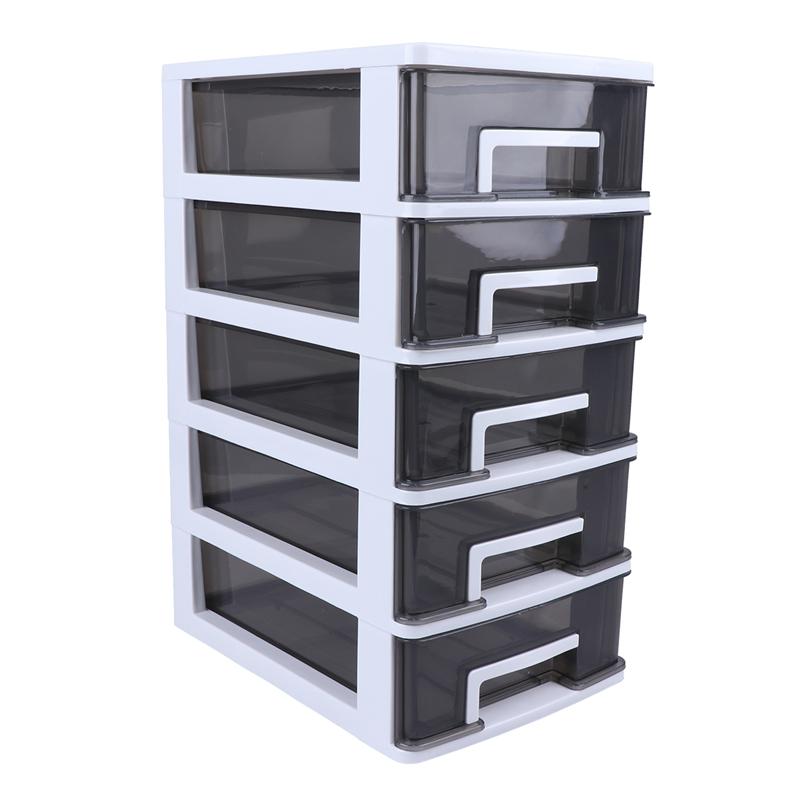 5-Layer Lade Bureau Opbergdoos Plastic Document Diversen Houder Cosmetische Kast Organizer Desktop Up Organizer Box