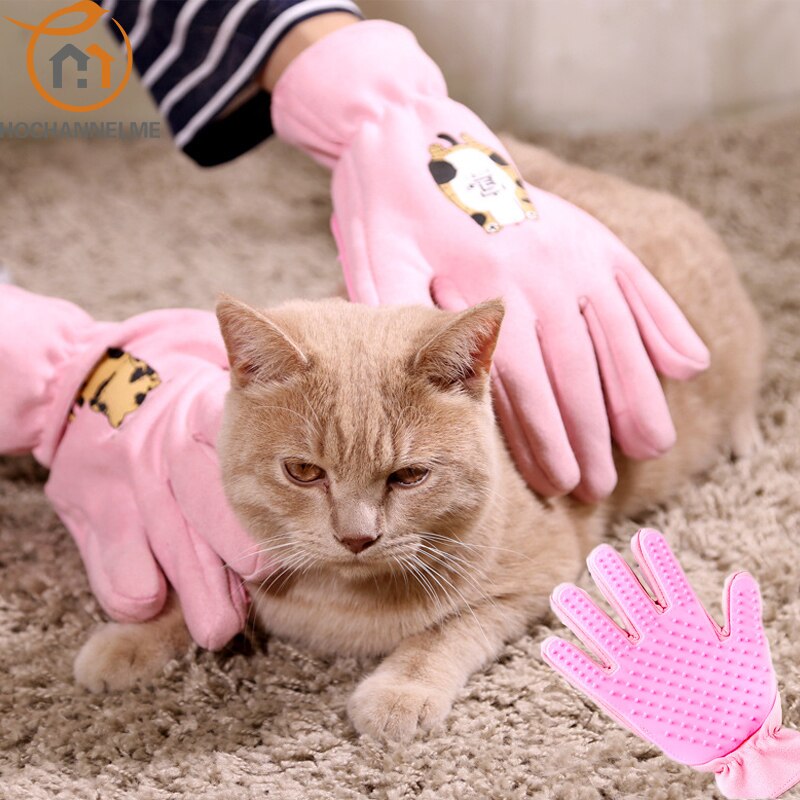 Peigne pour l'épilation des animaux de compagnie, gants de toilettage pour chiens, brosse de Massage, fournitures pour animaux de compagnie