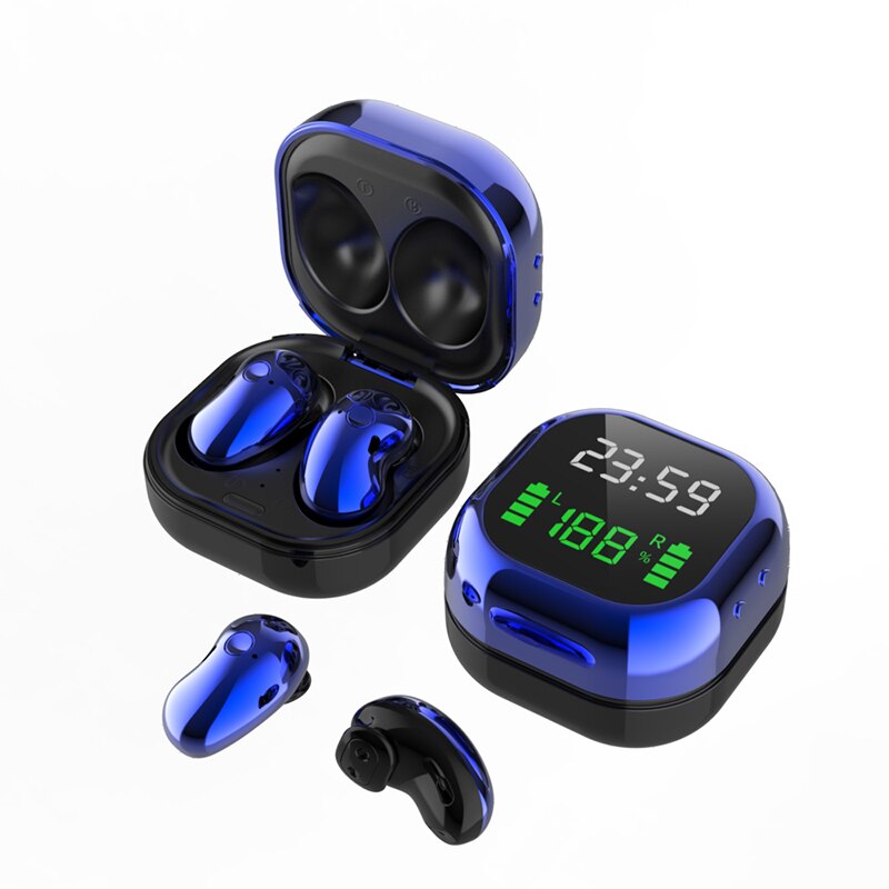 S6 Plus Tws Headsets Noise Cancelling Earbuds Wireless Bluetooth Earphone Sports In Ear buds For Samsung Galaxy All Smart Phones: S6 Plus-Blue LED