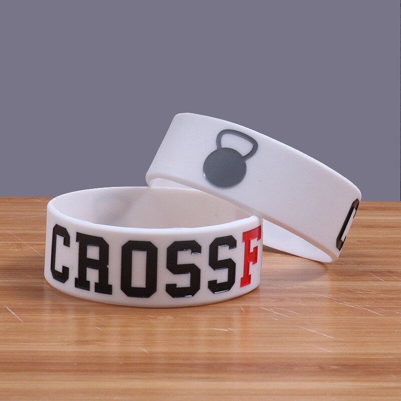 Pbr183 (10), ampla preto/branco cruz ajuste pulseiras pulseira de borracha de silicone dar presentes dropshipping: White